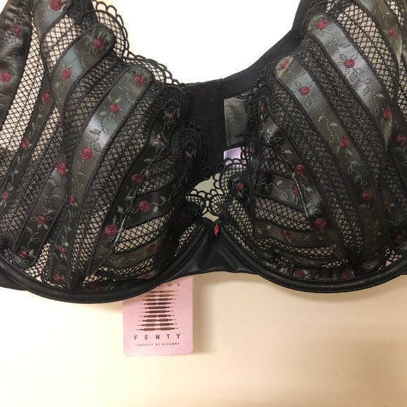 Savage X Fenty Womens Renaissance Rose Unlined Demi Bra 42G - Picture 2 of 3